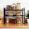 1_121146ef-8f99-4b15-adad-e6bbb30736b1.jpg Kitchen Shelf Organizer with Wooden Handles