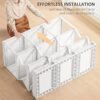 Portable Wardrobe Closet Organizer Large Capacity 20 Deep Plastic Armoire with Magnetic Doors