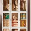 Portable Wardrobe Closet Organizer Large Capacity 20 Deep Plastic Armoire with Magnetic Doors