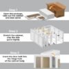 Portable Wardrobe Closet Organizer Large Capacity 20 Deep Plastic Armoire with Magnetic Doors