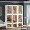 Portable Wardrobe Closet Organizer Large Capacity 20 Deep Plastic Armoire with Magnetic Doors
