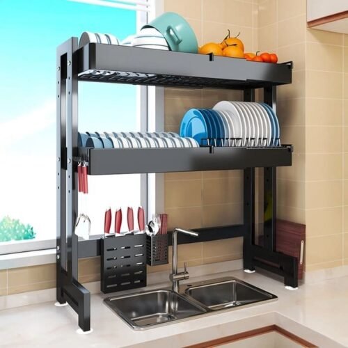 41.jpeg Over Sink Dish Drying Rack – Adjustable, Expandable, and Rust-Resistant 2-Tier Dish Drainer
