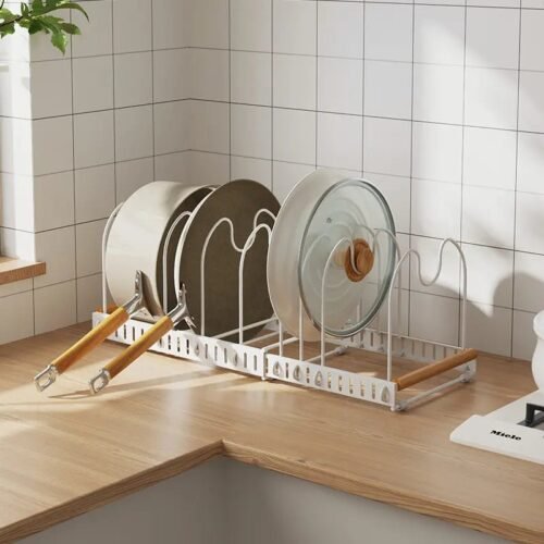 Hdffb128cce5a4853a8171cc6ff023b65C.jpeg Expandable Pan and Lid Organizer Rack